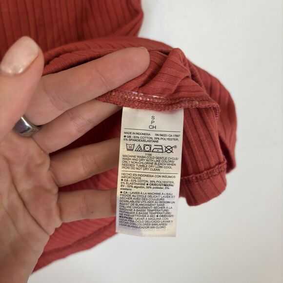 Old Navy Maternity Shirt Bundle Boat Neck Ruched Short Sleeve Green Orange S - Picture 4 of 4